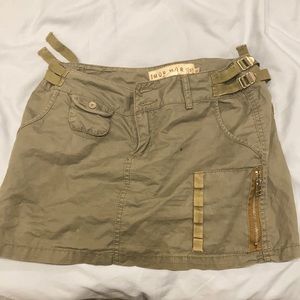 Army Green cargo skirt